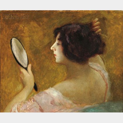 Henri Charles Daudin (French, active 1889-1911) Woman with Mirror