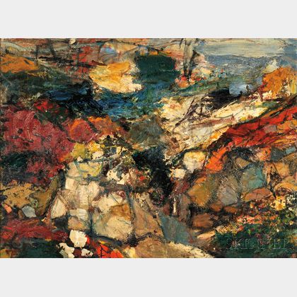 Vladimir Lebedev (Russian/American, 1910-1989) Abstract Landscape