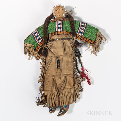Plains Indian Beaded Hide Doll