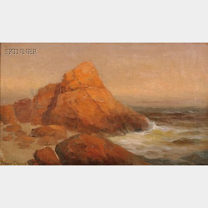 Bryant Chapin (American, 1859-1927) Rocky Coastal View