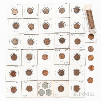 Group of Indian Head and Lincoln Cents