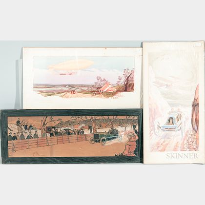 Three Racing-related Lithographs