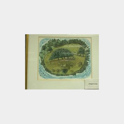 Two Framed Landscape Prints Including: Suffolk Meadow