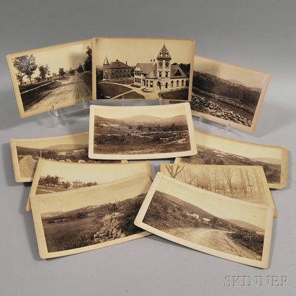 Nine Late 19th Century Cabinet Cards Depicting Buildings and Landscapes Of the Town of Princeton Massachusetts