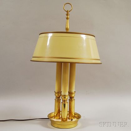 Brass and Tin Bouillotte Lamp