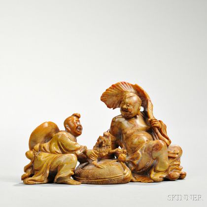 Soapstone Carving of Two Figures