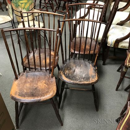Four Bamboo-turned Windsor Side Chairs. Estimate $150-250