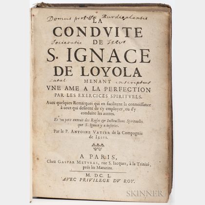 Vatier, Antoine (1591-1659) La Conduite de S. Ignace de Loyola.