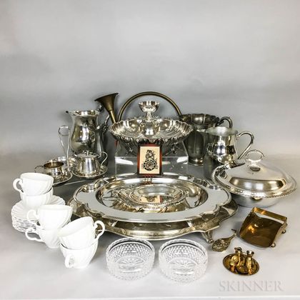Group of Metal, Ceramic, and Wood Decorative Items
