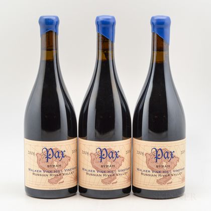 Pax Walker Vine Hill Vineyard Syrah 2004, 3 bottles 