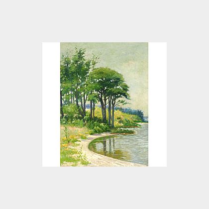American School, 20th Century A Summer&#39;s Day/Landscape with a Pond