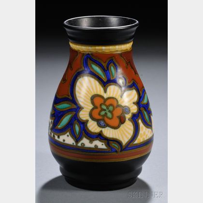 Zuid Holland Gouda Pottery Aurora Pattern Vase