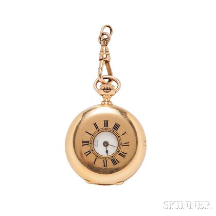 Lady's Antique 18kt Gold Demi Hunting Case Pocket Watch, Patek Philippe