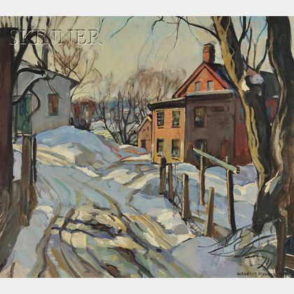 William Lester Stevens (American, 1888-1969) Snowy Lane