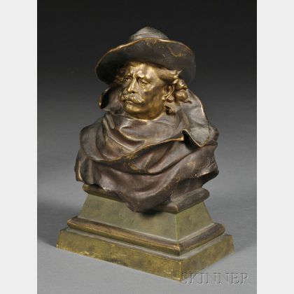 Bronze Bust of a Cavalier