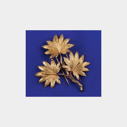 18kt Gold Leaf Brooch