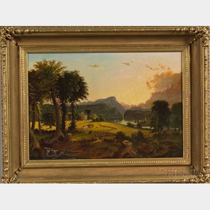After Jasper Francis Cropsey (American, 1823-1900) Hudson Valley Landscape.