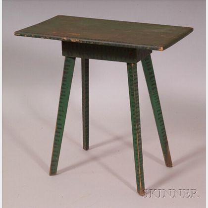 Green-painted Splay-leg Table