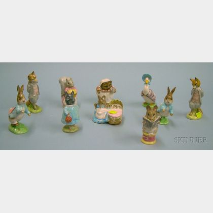 Ten Beswick/Beatrix Potter Ceramic Figures