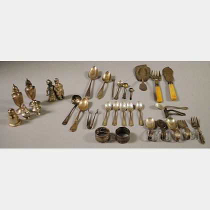 Group of Assorted Mostly Sterling Silver Flatware and Small Table Articles