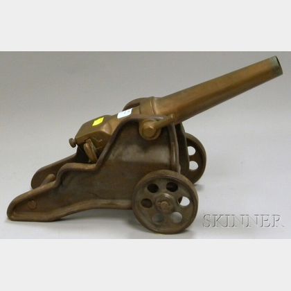 Brass Signal Cannon with Cast Iron Carriage