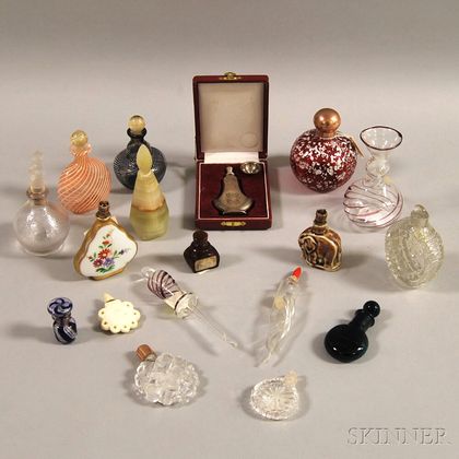 Eighteen Assorted Perfume and Scent Bottles and Vials