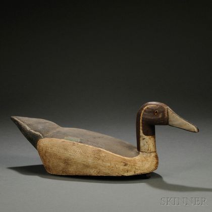 Carved and Painted Wood Pintail Drake Decoy