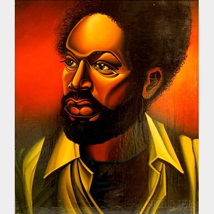 Jonathan Bruce (African American, b. 1948) Portrait of a Man.