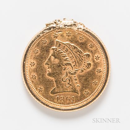 1861 $2.50 Liberty Head Gold Coin