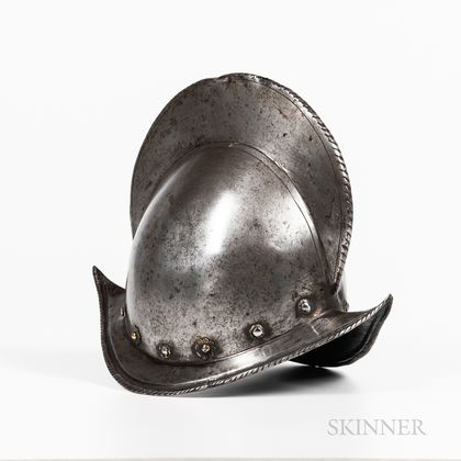 Spanish Iron and Brass Morion Helmet