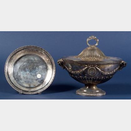 English Silver Plated Neoclassical-style Covered Tureen
