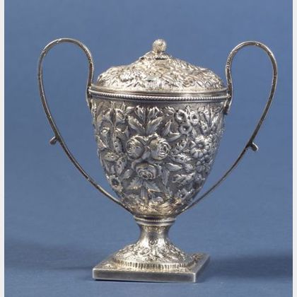 S. Kirk & Son Sterling Repousse Covered Sugar Urn