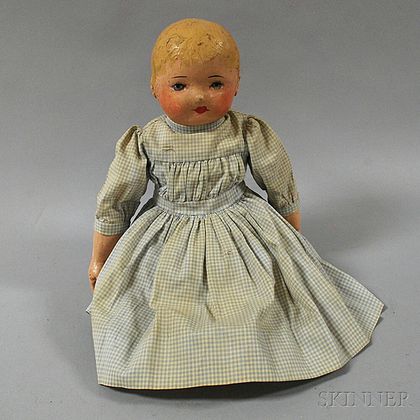 Martha Chase-type Oil Painted Stockinette Baby Doll