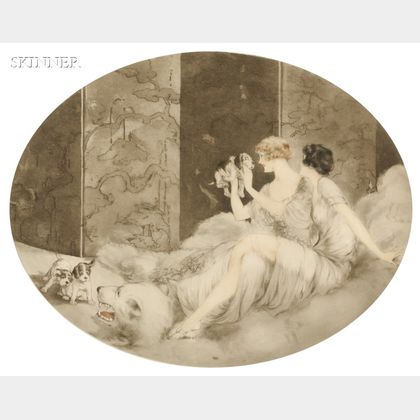 Louis Icart (French, 1888-1950) Petits Chiens