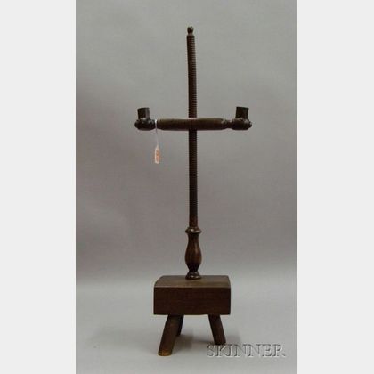 Adjustable Two-Arm Wooden Candlestand