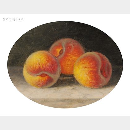 Attributed to Robert Spear Dunning (American, 1829-1905) Still Life with Peaches