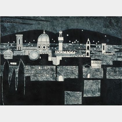 Julian Trevelyan (British, 1910-1988) Florence At Night