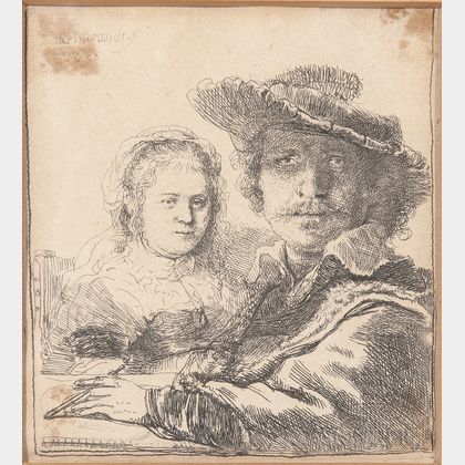Rembrandt van Rijn (Dutch, 1606-1669) Self-Portrait with Saskia, 1636, 