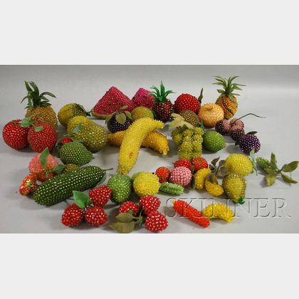 Lot of Assorted Beaded Fruit. 