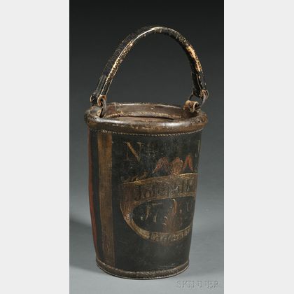 Federal Fire Society Paint-decorated Leather Fire Bucket