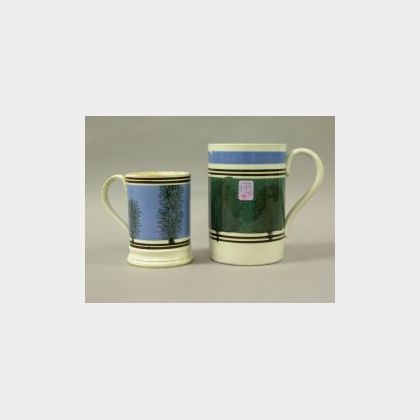 Two English Pearlware Mugs. 