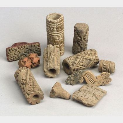 Eleven Pre-Columbian Pottery Stamps