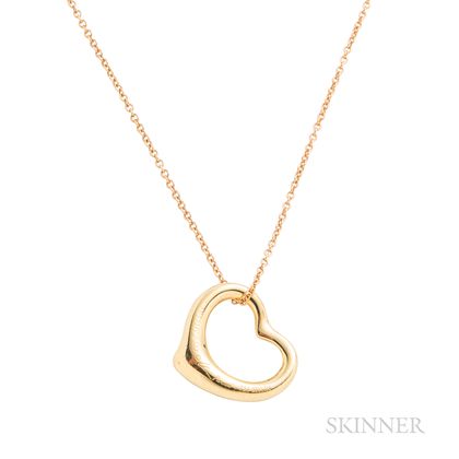 Tiffany & Co., Elsa Peretti, 18kt Gold "Open Heart" Pendant