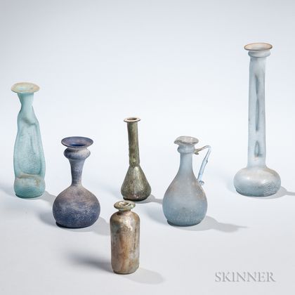 Six Pieces of Roman-type and Venetian-type Glass