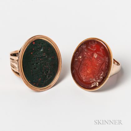 Two Intaglio Seal Rings