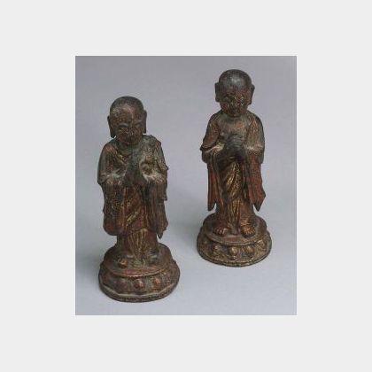 Pair of Bronze Buddhist Images