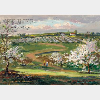 Wayne Beam Morrell (American, b. 1923) Apple Orchards Near Giverny, France
