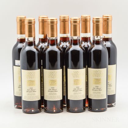 Santa Barbara Winery Lafond Vineyard Late Harvest Sauvignon Blanc 1999, 9 demi bottles 