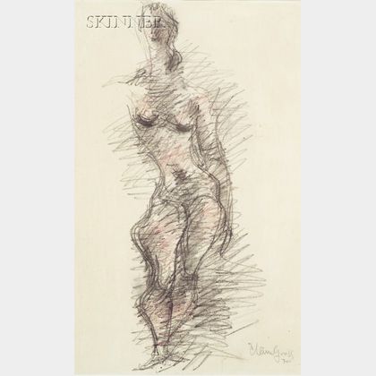Chaim Gross (American, 1904-1991) Female Nude