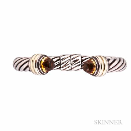 Sterling Silver and Citrine "Cable Classics" Bracelet, David Yurman